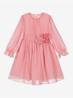 Patachou Girls Pink Chiffon Dress Size 6